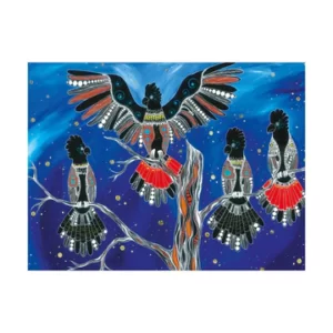 Tea towels - Melanie Hava Jugaig-Bana-Wabu Collection - Black Cockatoos